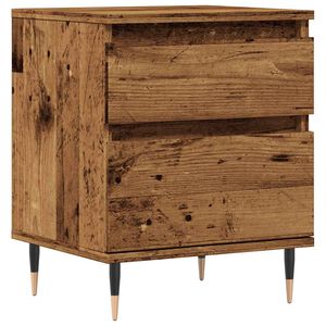 vidaXL Table de chevet vieux bois 40x35x50 cm bois d&rsquo;ing&eacute;nierie