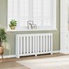 vidaXL Cache-radiateur blanc 149x20x82 cm bois d'ing&eacute;nierie