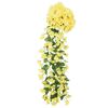 vidaXL Guirlandes de fleurs de Noël 3 pcs jaune 85 cm