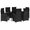 vidaXL Ensemble de Tables Basses avec coussin avec oreiller 7 pcs Noir