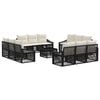 vidaXL Ensemble de canap&eacute; de jardin 13 pc Noir polyrotin