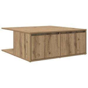 vidaXL Table basse ch&ecirc;ne artisanal 80 x 80 x 31 cm Bois d'ing&eacute;nierie