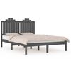 vidaXL Cadre de lit Gris Bois de pin massif 140x200 cm