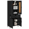 vidaXL Haut Armoire avec tiroir 2 pcs Ch&ecirc;ne noir Bois d'ing&eacute;nierie