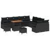 vidaXL Ensemble de canap&eacute; de jardin 13 pc 12-Nombre de places Noir