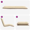 vidaXL Chaise longue pliante beige 175x54x8,5 cm tissu oxford