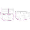 vidaXL Salon de jardin 3 pcs bois de pin impr&eacute;gn&eacute;