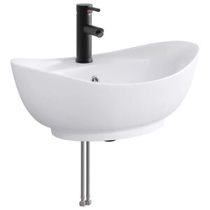 vidaXL Lavabo de salle de bains Noir Mat 59 x 35 x 21 cm m&eacute;tal