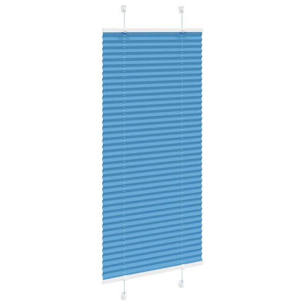 vidaXL Store pliss&eacute; bleu 60x150 cm largeur du tissu 59,4 cm polyester