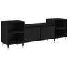 vidaXL Meuble TV 160 x 35 x 55 cm Ch&ecirc;ne noir Bois d'ing&eacute;nierie