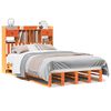 vidaXL Lit biblioth&egrave;que sans matelas cire marron 120x200 cm pin massif