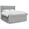 vidaXL Sommier &agrave; lattes de lit avec matelas Gris clair 180x200cm Tissu