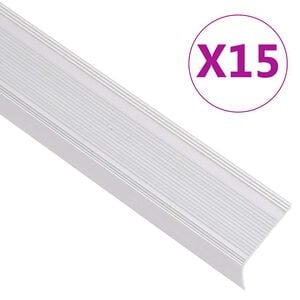 vidaXL Nez de marche forme en L 15 pcs aluminium 90 cm argent&eacute;
