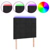 vidaXL T&ecirc;te de lit &agrave; LED Noir 100x5x118/128 cm Velours