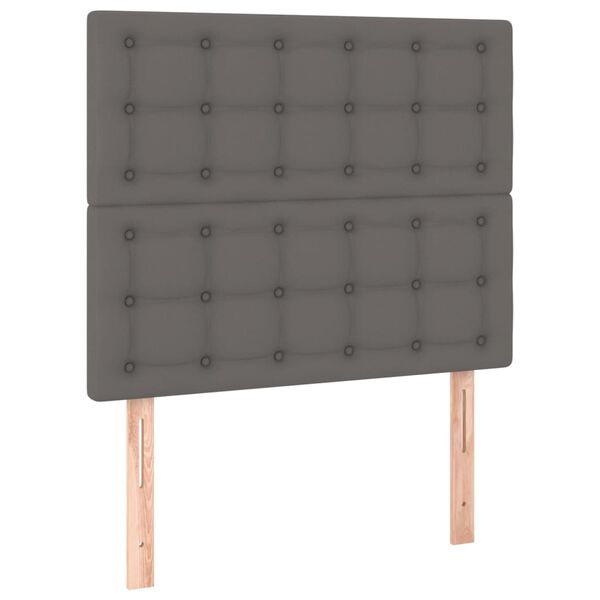 vidaXL T&ecirc;te de lit Gris 100x5x118/128 cm Similicuir