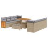 vidaXL Ensemble de canap&eacute; de jardin 12 pcs Beige et Gris clair