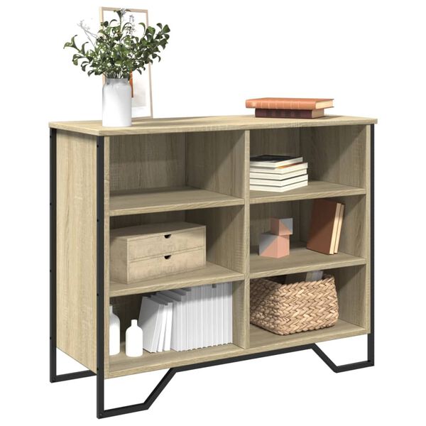 vidaXL Buffet ch&ecirc;ne sonoma 91x35,5x74,5 cm bois d'ing&eacute;nierie
