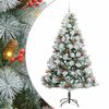 vidaXL Sapin de No&euml;l artificiel avec bandes LED Vert et blanc 240 cm