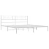 vidaXL Cadre de lit m&eacute;tal sans matelas et t&ecirc;te de lit blanc 183x213 cm