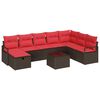 vidaXL Ensemble de Canap&eacute;s 9 pc Marron polyrotin