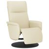 vidaXL Fauteuil inclinable avec repose-pieds crème similicuir