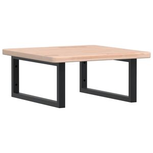 vidaXL Étagère de vasque murale acier et bois de chêne massif