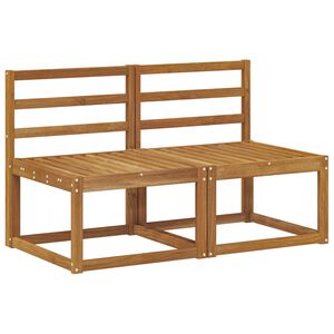 vidaXL 2 Pi&egrave;ce Sofa de milieu ext&eacute;rieur Bois d'Acacia Massif Naturel