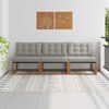 vidaXL 3 Pi&egrave;ce Sofa de milieu ext&eacute;rieur Bois d'Acacia Massif Naturel