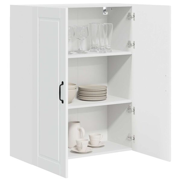 vidaXL Armoire de cuisine avec &eacute;tag&egrave;re Blanc brillant 80 x 31 x 100 cm