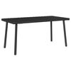 VidaXL Table basse de jardin rectangulaire noir 80x40x37 cm rotin