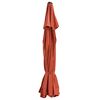 vidaXL Tissu de remplacement de parasol d'ext&eacute;rieur Terre cuite 500 cm