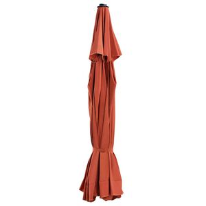 vidaXL Tissu de remplacement de parasol d'ext&eacute;rieur Terre cuite 500 cm