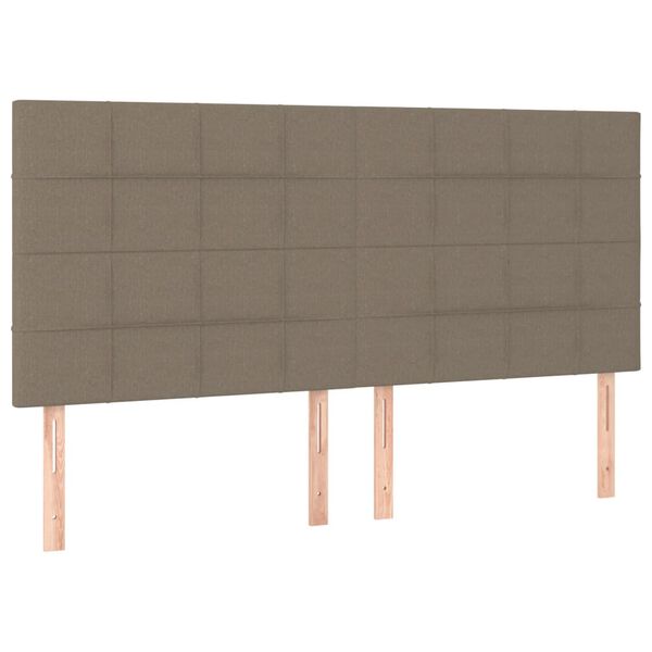 vidaXL T&ecirc;te de lit Taupe 160x5x118/128 cm Tissu