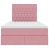 vidaXL Lit avec rangement et matelas Rose 120 x 200 cm Velours