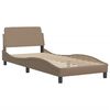 vidaXL Lit Viana avec matelas cappuccino 80x200 cm similicuir