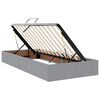 vidaXL Lit avec rangement et matelas Gris clair 90 x 190 cm