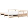 vidaXL Lit de jour et lit gigogne et matelas 90x190 cm bois pin massif