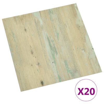 vidaXL Planches de plancher autoadhésives 20 pcs PVC 1,86 m² Marron