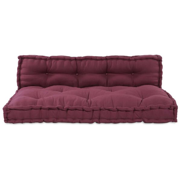 vidaXL Coussin de canapé sur palette Marron tissu