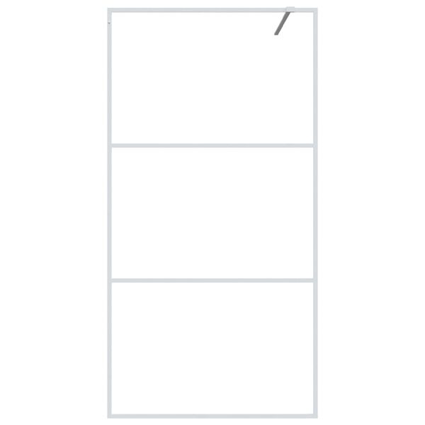 vidaXL Paroi de douche Blanc 100x195 cm Verre ESG transparent