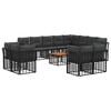 vidaXL Ensemble de canap&eacute;s d'ext&eacute;rieur 13 pc Noir et Gris fonc&eacute;