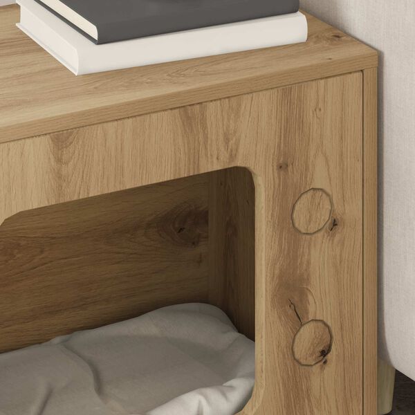 vidaXL Maison pour chat Ch&ecirc;ne artisan 51 x 30 x 52 cm