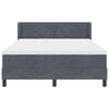 vidaXL Lit &agrave; ressorts avec matelas Gris fonc&eacute; 200 x 140 cm Polyester