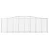 vidaXL Paniers &agrave; gabions arqu&eacute;s 4 pcs 400x50x120/140 cm Fer galvanis&eacute;