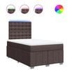 vidaXL Sommier &agrave; lattes de lit avec matelas Marron fonc&eacute; 120x200 cm