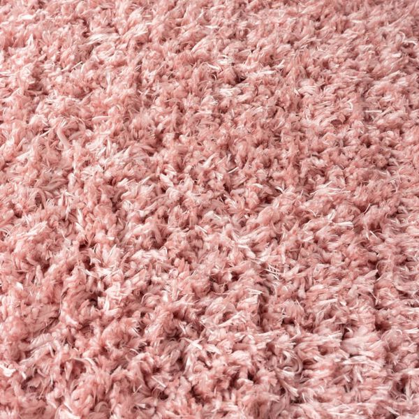 vidaXL Tapis shaggy &agrave; poils hauts Rose 160x230 cm 50 mm