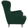 vidaXL Fauteuil vert fonc&eacute; velours