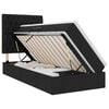 vidaXL Lit avec rangement et matelas Noir 100 x 200 cm tissu