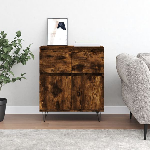 vidaXL Buffet Ch&ecirc;ne fum&eacute; 60x35x70 cm Bois d'ing&eacute;nierie