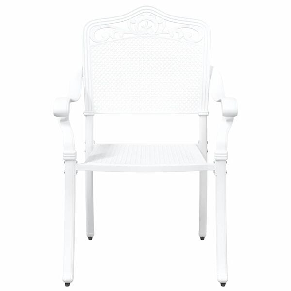 vidaXL Chaise de jardin 2 pcs Blanc 55 x 55 x 92,5cm Aluminium